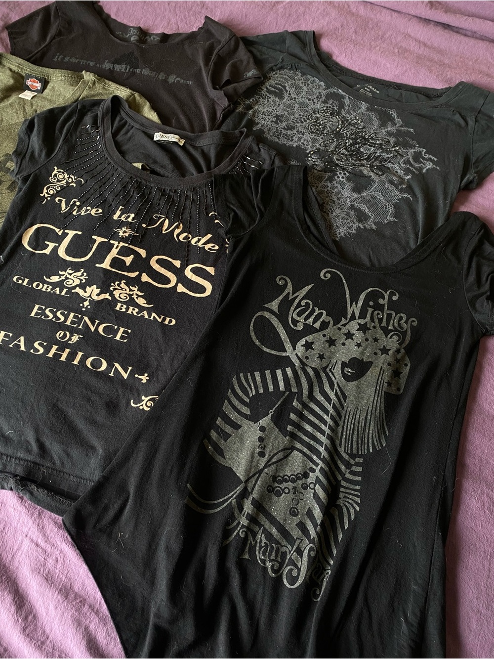 Vintage Tee Bundle - GUESS, Harley Davidson, DKNY, and more.